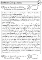 Vorschau - Stundenentwürfe - Buchstabe G / g - Einführung inklusive Geschichte - Buchstabeneinführung Arbeitsblätter - Seite 1