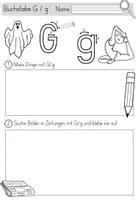 Vorschau - Stundenentwürfe - Buchstabe G / g - Einführung inklusive Geschichte - Buchstabeneinführung Arbeitsblätter - Seite 3