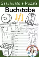 Vorschau - Unterrichtsreihen - Buchstabe J / j - Einführung inklusive Geschichte - Buchstabeneinführung Arbeitsblätter - Deckblatt