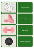 Vorschau - Spiele - Wortschatz "Sport": Zuordnungskarten - Seite 1