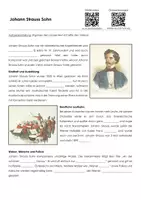 Vorschau - Arbeitsblätter - Johann Strauss Sohn (Arbeitsblatt mit Erklärvideo) - Deckblatt