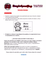 Vista previa - Manualidades / Dibujos para colorear - Guía de trabajo: Animales salvajes - Portada