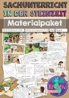 Vorschau - Arbeitsblätter - Steinzeit Materialpaket Klasse 1-2-3 - Deckblatt