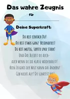 Vorschau - Poster - Das wahre Zeugnis für Kinder, die die Klasse wiederholen - Deckblatt