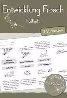 Vorschau - Arbeitsblätter - Entwicklung Frosch - Faltheft - Deckblatt