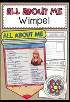 Vorschau - Arbeitsblätter - ALL ABOUT ME - Wimpel (Steckbrief Englisch) - Deckblatt
