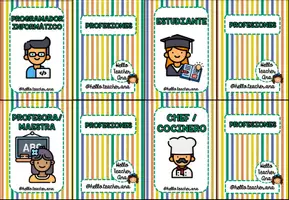 Vista previa - Juegos / Gamificación - PROFESIONES - FLASHCARDS @hello.teacher.ana - Portada