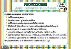 Vista previa - Juegos / Gamificación - PROFESIONES Juego de emparejar @hello.teacher.ana - página 2