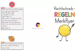 Vorschau - Fördermaterial/Inklusion - Rechtschreibregeln Merkblatt Flyer - Seite 1