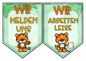 Vorschau - Mal- und Bastelvorlagen - Tigerklasse | 12 Klassenregeln | Classroom Management | Klassenraum verschönern - Seite 2