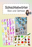 Vorschau - Mal- und Bastelvorlagen - Schachtelwörter Obst und Gemüse - Deckblatt