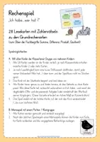 Vorschau - Stationenlernen - Rechenspiel: Ich habe... wer hat ? Grundrechenarten - Seite 1