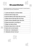 Vorschau - Arbeitsblätter - Leseröllchen zum Buchstabenpaar "St" - Seite 2