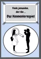Vorschau - Anderer Materialtyp - Kennenlernspiel: Finde jemanden, der/die... - Deckblatt