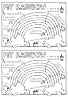 Vorschau - Arbeitsblätter - Regenbogen - Schulstart / Anfang Schuljahr - Paket (D/E) - Seite 3
