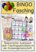 Vista previa - Unidades / Secuencias / Situaciones de Aprendizaje - Alemán Bingo Fasching - Spiel zum Austausch und besseren Kennenlernen in der Klasse - Portada