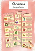 Vorschau - Spiele - Christmas- Klammerkarten - Vokabeltraining - Deckblatt