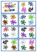 Vorschau - Stationenlernen - Farben: Spiel – Picture match / Find it mit Hilfekarte und mehreren Spielvarianten – DaZ/DaF - Seite 3