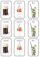 Vorschau - Bildkarten - Karten Sport Cocktails - Deckblatt