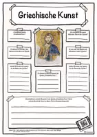 Vorschau - Arbeitsblätter - Steckbrief Kunstepoche Griechische Kunst - Deckblatt