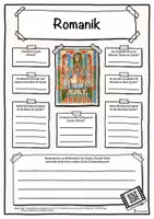 Vorschau - Arbeitsblätter - Steckbrief Kunstepoche Romanik - Deckblatt