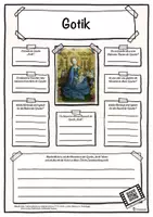 Vorschau - Arbeitsblätter - Steckbrief Kunstepoche Gotik - Deckblatt