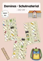 Vorschau - Stationenlernen - Dominos - Schulmaterial (DAZ/DAF) - Deckblatt