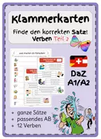 Vorschau - Arbeitsblätter - Klammerkarten Verben DAZ/DAF TEIL 2 - Deckblatt