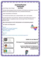 Vorschau - Stationenlernen - Klammerkarten DaZ Gruselgeschichte - Halloween Artikel - Seite 1