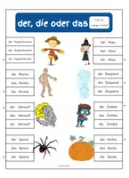 Vorschau - Stationenlernen - Klammerkarten DaZ Gruselgeschichte - Halloween Artikel - Seite 2