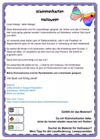 Vorschau - Arbeitsblätter - Klammerkarten Grusel DAZ ganze Sätze - Seite 1