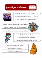 Vorschau - Arbeitsblätter - Klammerkarten Grusel DAZ ganze Sätze - Seite 2