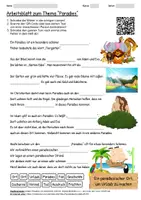 Vorschau - Arbeitsblätter - Arbeitsblatt "Paradies" + Onlineübung & MP3 + Infografik - Deckblatt