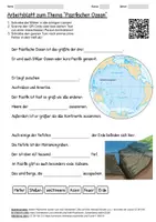Vorschau - Arbeitsblätter - Arbeitsblatt "Pazifischer Ozean" + Onlineübung & MP3 + Mindmap + Infografik - Deckblatt