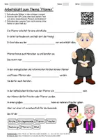Vorschau - Arbeitsblätter - Arbeitsblatt "Pfarrer" + Onlineübung & MP3 + Infografik - Deckblatt