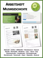 Vorschau - Arbeitsblätter - Arbeitsheft Musikgeschichte mit Erklärvideos und Onlineübungen - Deckblatt