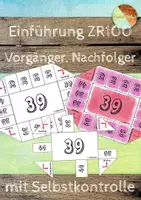 Vorschau - Aufgabenkarten - "4 auf einen Streich" - Einführung ZR100 - Vorgänger, Nachfolger - Deckblatt