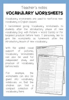 Vista previa - Hojas de trabajo - SCHOOL SUBJECTS - Vocabulary Worksheet (2 versions) - página 1