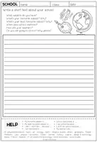 Vista previa - Hojas de trabajo - SCHOOL SUBJECTS - 2 Writings (2 versions) - página 3