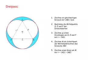 Vorschau - Arbeitsblätter - 6 Klassische Konstruktionen mit dem Zirkel: Der Dreipass - Seite 3