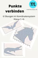 Vorschau - Arbeitsblätter - Punkte verbinden (6 Übungen im Koordinatensystem Kl 5+ 6) - Deckblatt