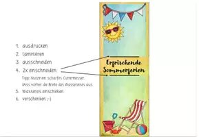 Vorschau - Mal- und Bastelvorlagen - Feriengruß/Dankeschön Wassereis - erfrischende Sommerferien - Seite 3