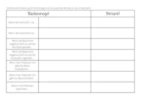 Vorschau - Arbeitsblätter - Rechenregeln Potenzen mit Musterbeispiele – Arbeitsblatt / Legepuzzle - Seite 3