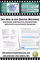 Vorschau - Arbeitsblätter - Arbeitsblatt "Weg in den Zweiten Weltkrieg" mit Erklärvideo, Lösungen und Onlineübungen - Deckblatt