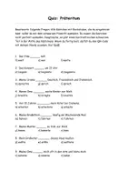 Vorschau - Arbeitsblätter - DaF/DaZ Quiz: Präteritum - Deckblatt