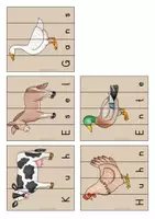 Vorschau - Spiele - Erstlesepuzzle Bauernhof (9 Puzzles + Arbeitsblatt) - Seite 2