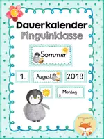 Vorschau - Bildkarten - Dauerkalender - Pinguinklasse - Deckblatt