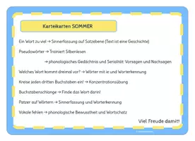Aperçu - Cartes d'exercices - Apprendre l'allemand - Karteikarten Lesetraining Sommer - Page 3