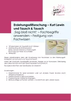 Vorschau - Arbeitsblätter - Erziehungsstilforschung Wörter erklären - Deckblatt