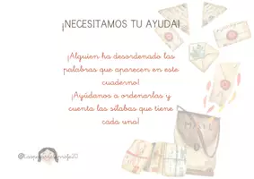 Vista previa - Hojas de trabajo - ¡Necesito tu ayuda! ¡Alguien ha desordenado las palabras! - página 1